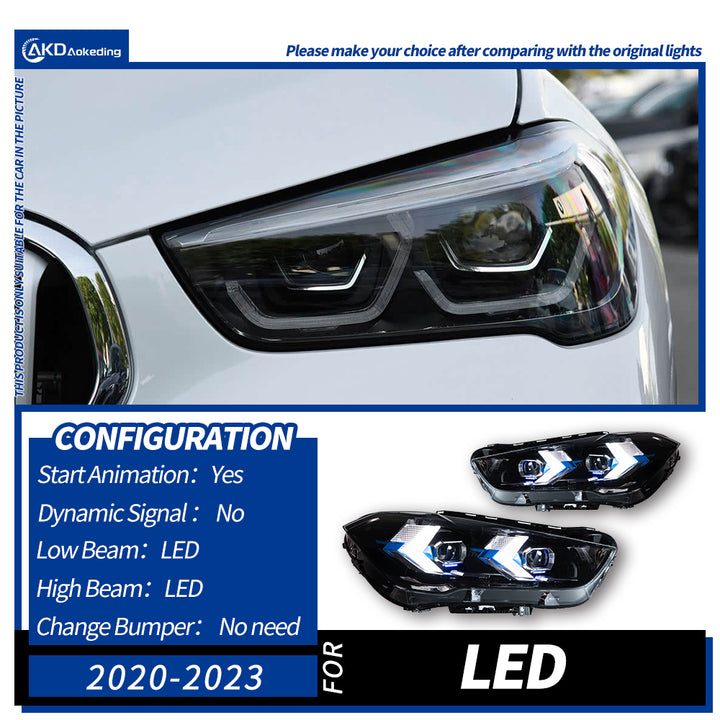 Car Lights For Bmw X1 F48 2016-2019 LED Headlight Modified Head Lamp LED Beam DRL Signal Upgrade Automotive Accessories