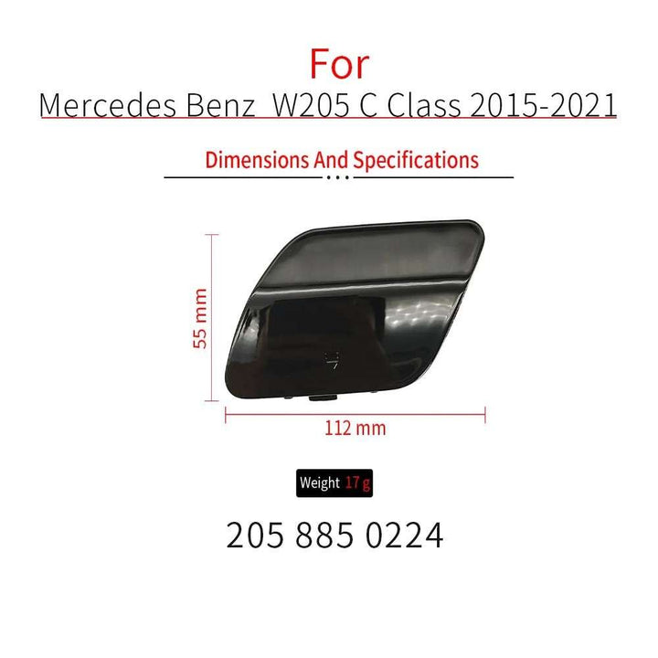 Car Craft Compatible With Mercedes Benz C Class W205 2015-2021 Rear Bumper Tow Hook Towing Tochan Trailer Cover 2058830224 Unpainted CC-8090 - CAR CRAFT INDIA