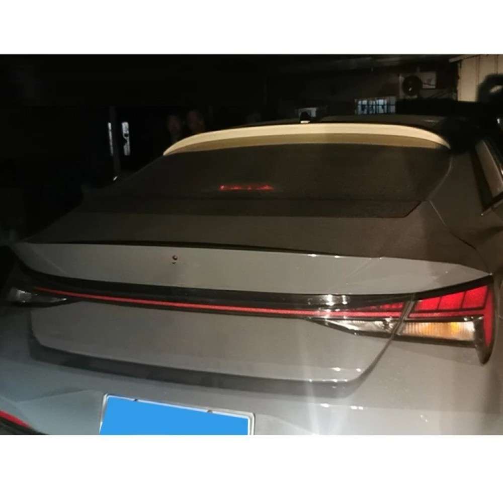 Car Craft Compatible With Hyundai Elantra 2020+ Rear Trunk Wing Boot Roof Spoiler Lip Splitter Skirt Ar-hyundai-009 Glossy Black