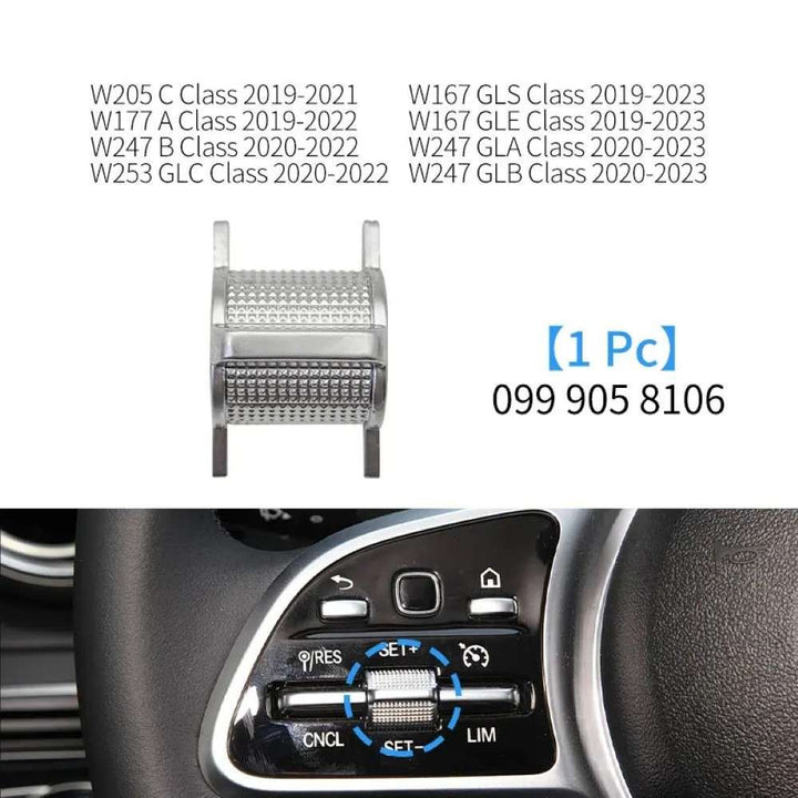 Car Craft Compatible With Mercedes A B C E S Class W205 W206 W213 W214 W222 W223 W167 W247 W464 W465 W253 W254 2019-2025 Gla Glc Gle Gls Steering Wheel Control Switch ROLLER Button 0999058106-3L LEFT CC-8485 - CAR CRAFT INDIA