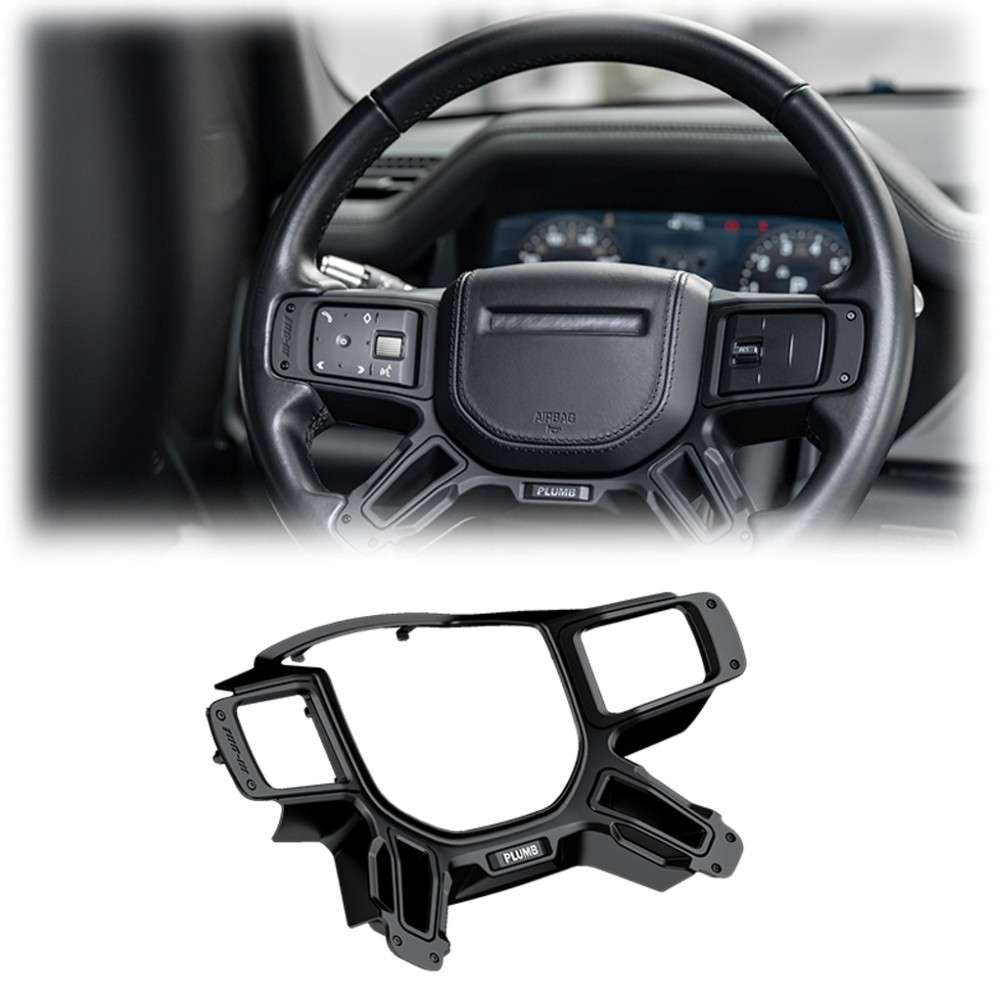 Car Craft Compatible With Range Land Rover Defender 2020-2025 Plumb M-one Steering Wheel Trim Cover Frame Plumb-026 - CAR CRAFT INDIA