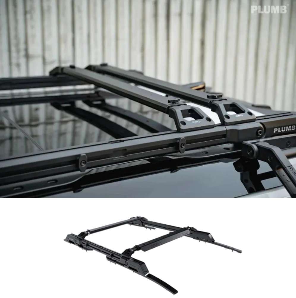 Car Craft Compatible With Range Land Rover Defender 2020-2025 90 Plumb M-one Adjustable Slimline Roof Rail Rack Plumb-015 - CAR CRAFT INDIA