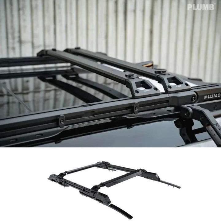 Car Craft Compatible With Range Land Rover Defender 2020-2025 90 Plumb M-one Adjustable Slimline Roof Rail Rack Plumb-015 - CAR CRAFT INDIA