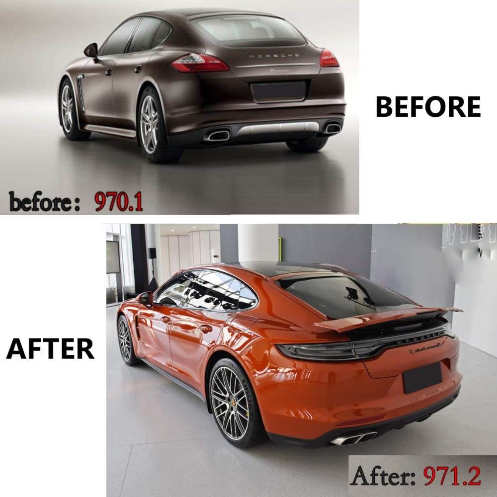 Car Craft Compatible With Porsche Panamera 970.1 970.2 2010-2013 Upgrade Facelift Convert To 2018-2023 971.2 Bodykit Bumper Headlight Taillight Trunk 1:1