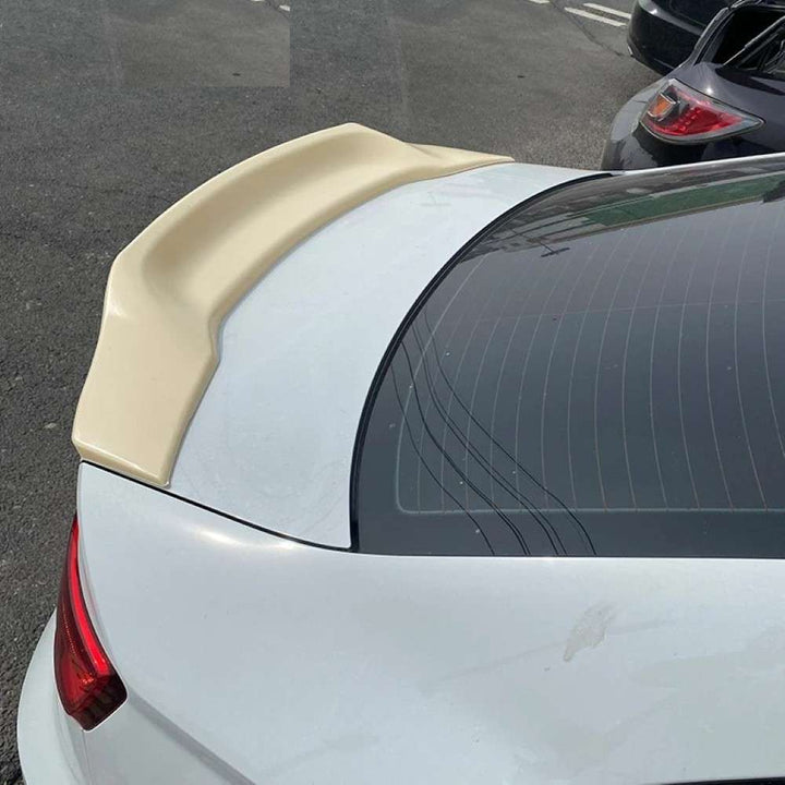 Car Craft Compatible With Audi A3 2014-2020 Rear Trunk Wing Boot Spoiler Lip Splitter Skirt R Style Ar-audi-039 Cf Carbon Fiber Look - CAR CRAFT INDIA