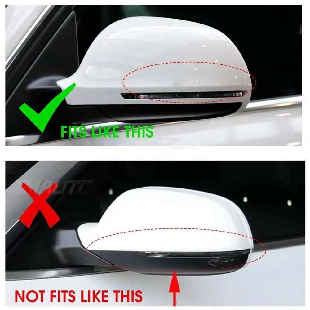 Car Craft Compatible With Audi A4 2009-2012 Side Rear View Case Wing Cap Shell Housing Mirror Covers 3m Tape Pasting Style Ar-mr-058 Cf Carbon Fiber Look CC-8089 - CAR CRAFT INDIA