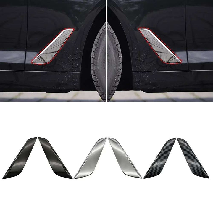 Car Craft Compatible With Bmw 5 Series G30 F90 2017-2024 Side Fender Decorative Bright Electroplated Strip Trim 51137349593-tx Left Carbon Fiber Look CC-8102 - CAR CRAFT INDIA