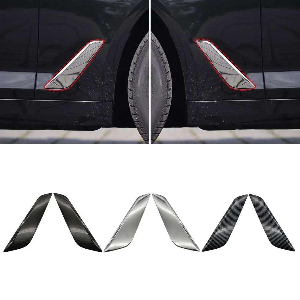 Car Craft Compatible With Bmw 5 Series G30 F90 2017-2024 Side Fender Decorative Bright Electroplated Strip Trim 51747439014 Right Black CC-8099 - CAR CRAFT INDIA
