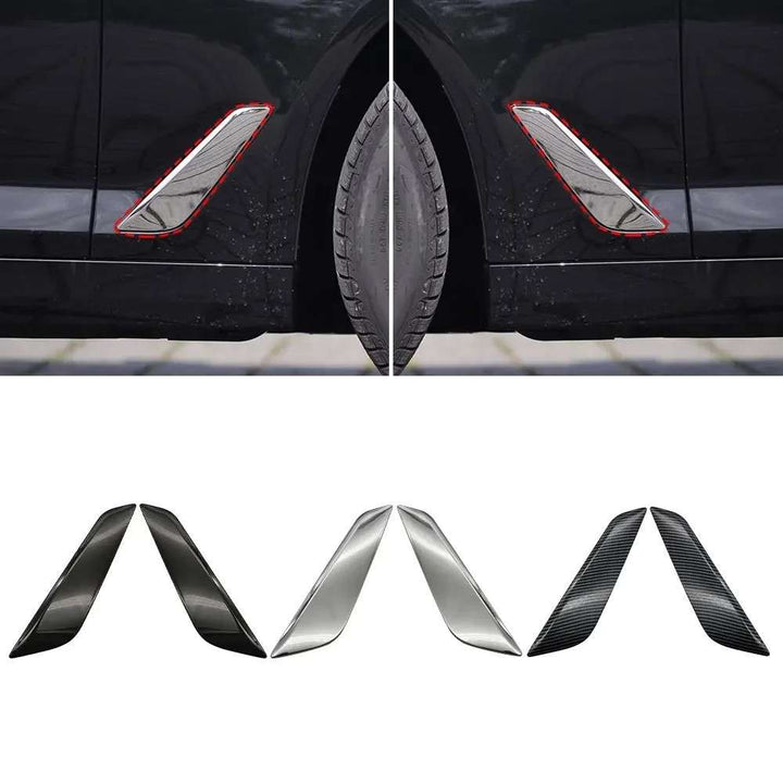 Car Craft Compatible With Bmw 5 Series G30 F90 2017-2024 Side Fender Decorative Bright Electroplated Strip Trim 51747439014 Right Black CC-8099 - CAR CRAFT INDIA