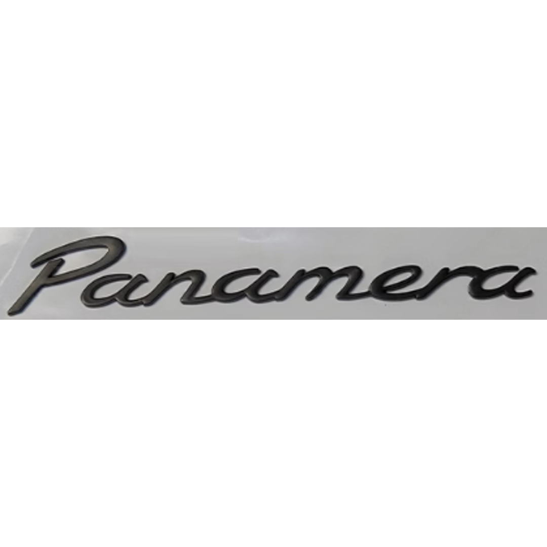 Car Craft Compatible With Porsche Panamera Letter Logo Badge Emblem Sticker Glossy Black