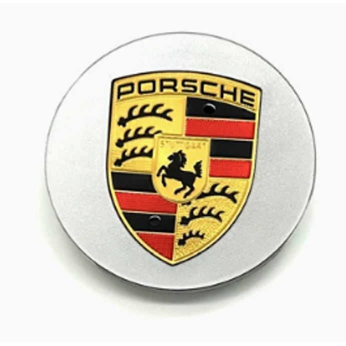 Car Craft Compatible With Porsche Cayenne Macan Panamera Boxter 911 Carrera Cayman Alloy Wheel Cap Hub Badge Emblem Logo 76mm Silver