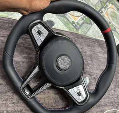 Car Craft Compatible With Bmw 5 Series F10 F07 Gt 2010-2017 6 Series F06 F12 2011-2019 7 Series F01 F02 Series 2009-2015 8 Series Upgraded Custom M Sports M3 M4 Full Steering Wheel G60 Style CC-8056