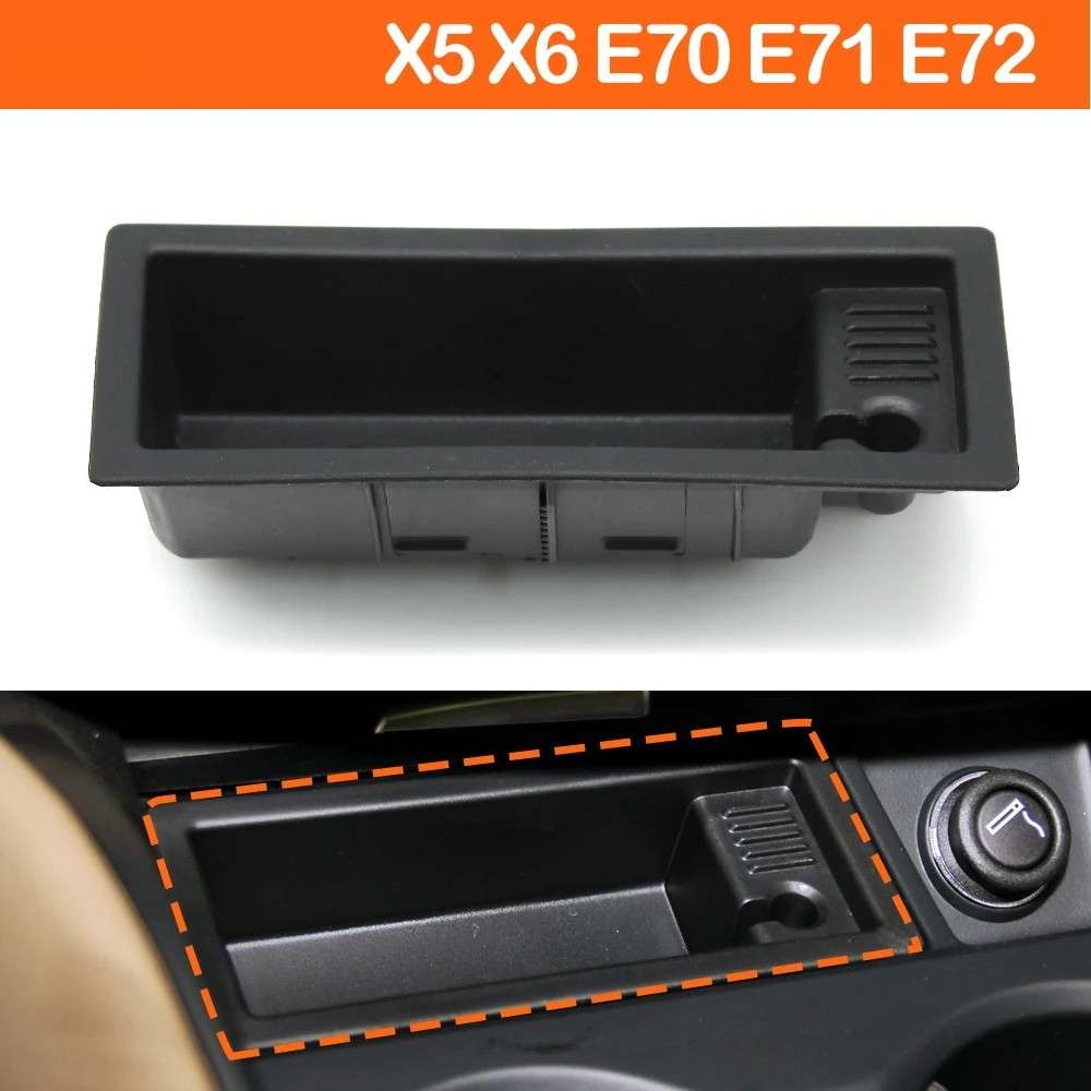 Car Craft Compatible With Bmw X5 E70 X6 E71 E72 2007-2014 Car Front Center Console Insert Ashtray Liner Case 51166954945 - CAR CRAFT INDIA