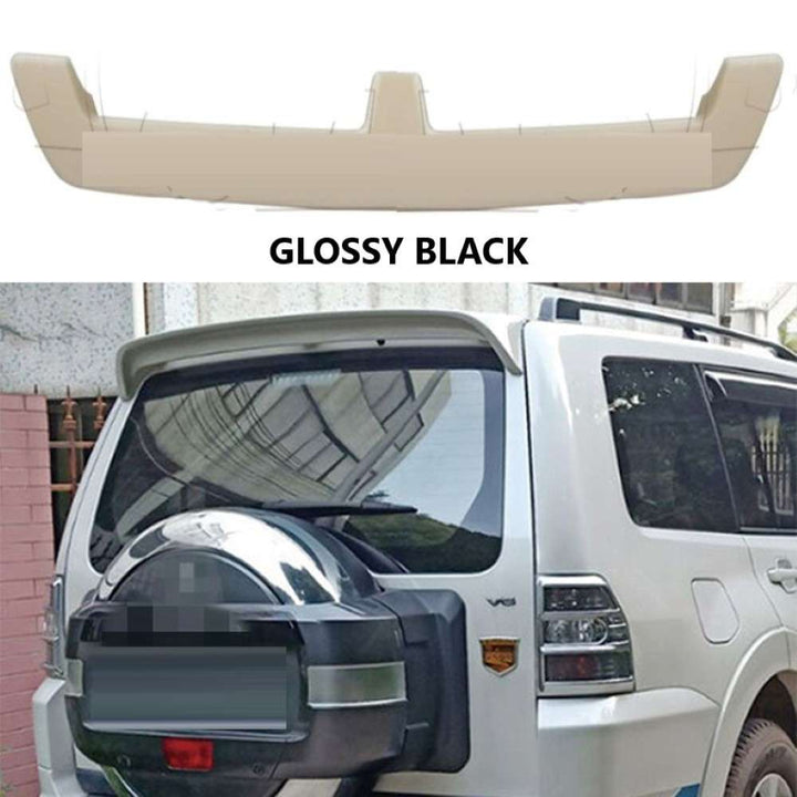 Car Craft Compatible With Mitsubishi Pajero V93 V97 V73 1996-2022 Rear Trunk Wing Boot Spoiler Lip Splitter Skirt Ar-mitsubishi-011 Glossy Black