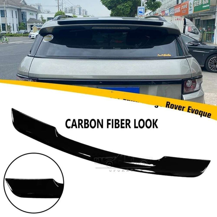 Car Craft Compatible With Range Land Rover Evoque 2012-2019 Rear Trunk Wing Boot Spoiler Lip Splitter Skirt Ar-land-007 Cf Carbon Fiber Look - CAR CRAFT INDIA