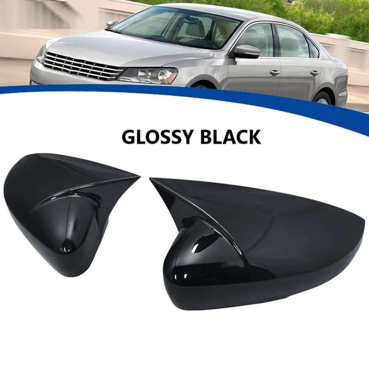 Car Craft Compatible With Volkswagen Vw Passat 2011-2016 Side Rear View Case Wing Cap Shell Housing Mirror Covers 3m Tape Pasting Style Ar-mr-036 Glossy Black CC-8084 - CAR CRAFT INDIA