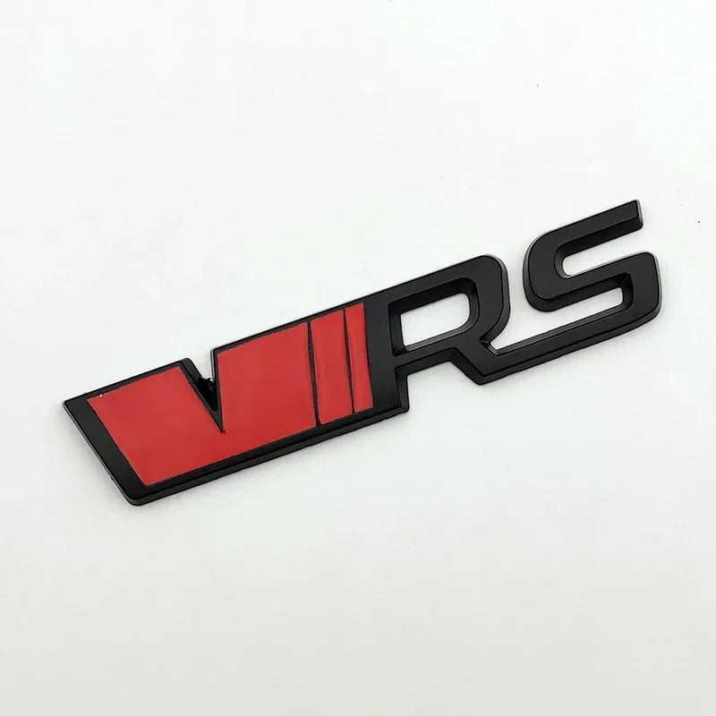 Car Craft Compatible With Skoda Fabia Laura Octavia Superb Slavia Yeti Kodiaq Kushaq Letter Logo Badge Emblem Sticker Logo Chrome Vrs Logo Red Black