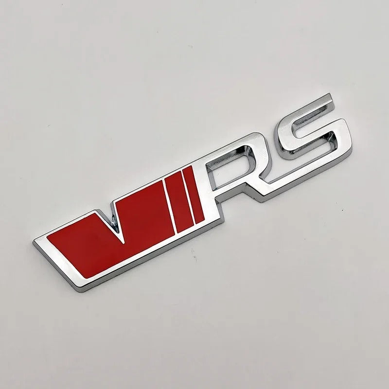 Car Craft Compatible With Skoda Fabia Laura Octavia Superb Slavia Yeti Kodiaq Kushaq Letter Logo Badge Emblem Sticker Logo Chrome Vrs Logo Red Chrome
