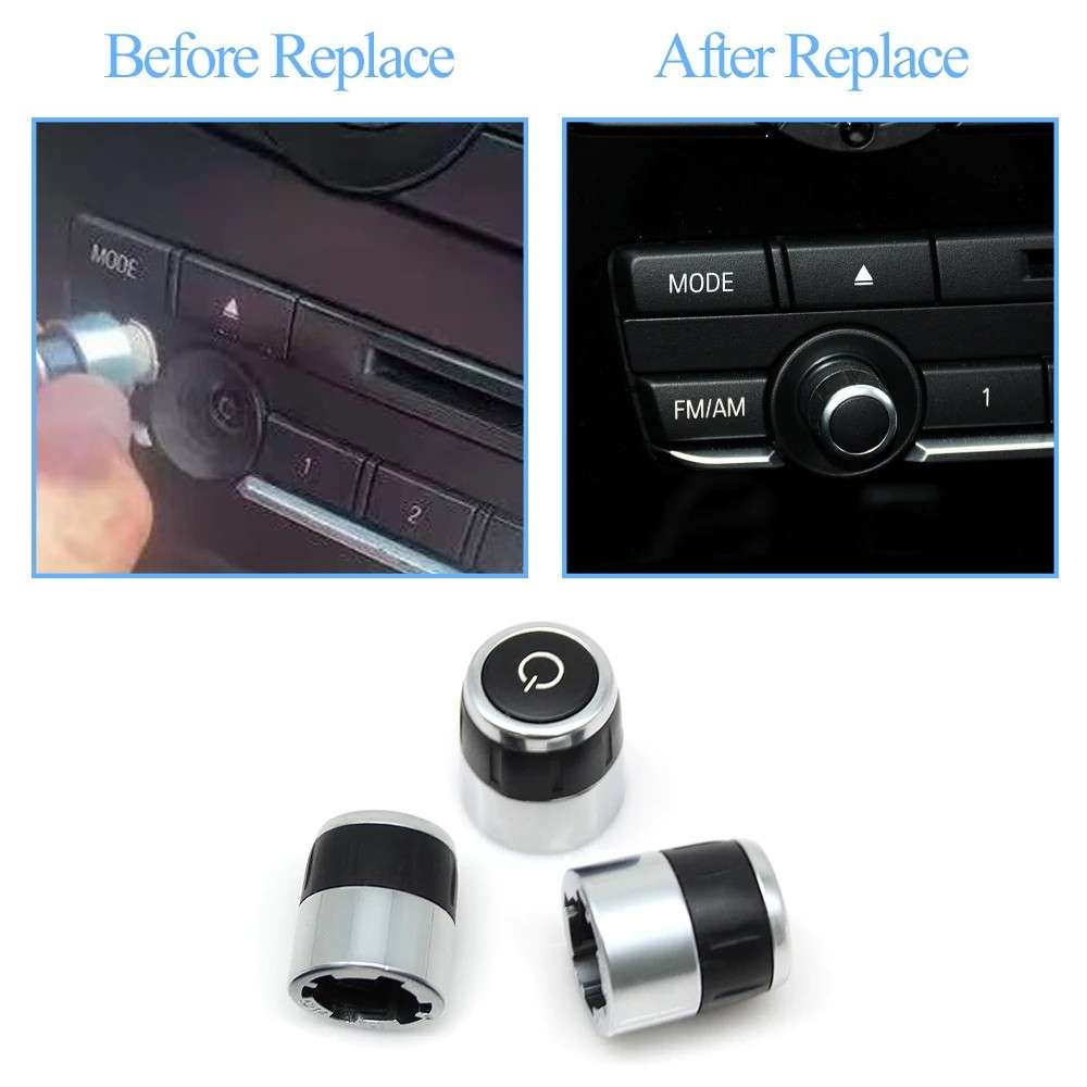 Car Craft Compatible With Bmw X3 X4 F25 F26 2011-2018 Car Radio Audio Volume Rotary Switch Button Knob Cover Cap Control Model A 61319208591 61319208592 CC-8107 - CAR CRAFT INDIA
