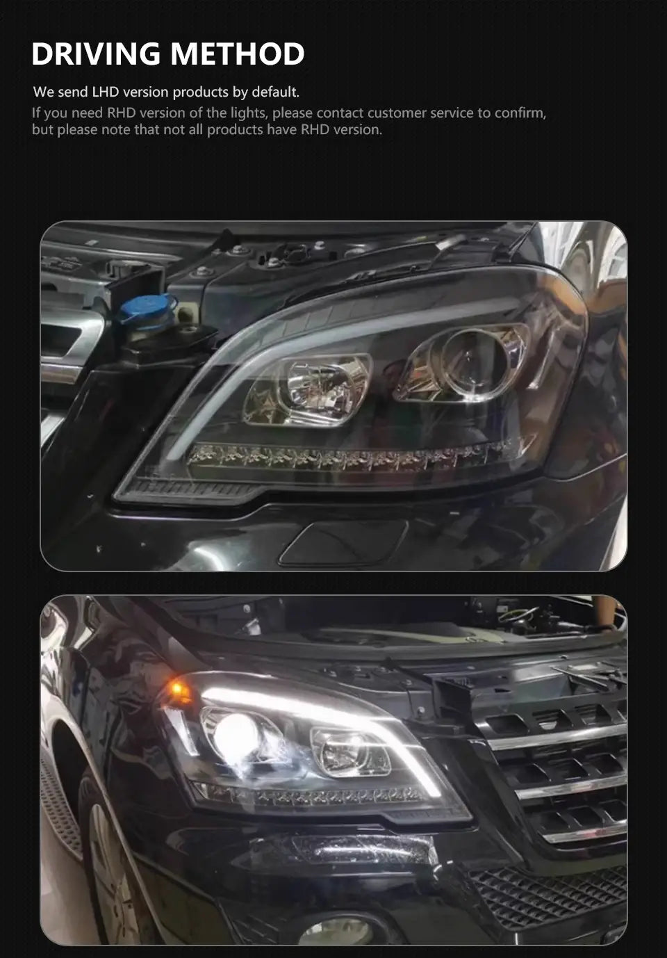 Car Styling Head Lamp for Benz W164 Headlights 2009-2012