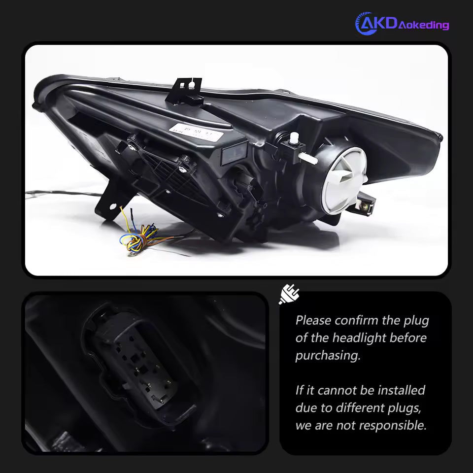 AKD Head Lamp for Ford Mustang LED Headlight 2015-2017 Headlights Mustang DRL Turn Signal High Beam Angel Eye Projector Lens