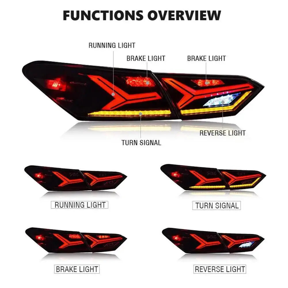 LED Tail Lights for Toyota Camry 8Th Gen 2018-2023 L LE SE