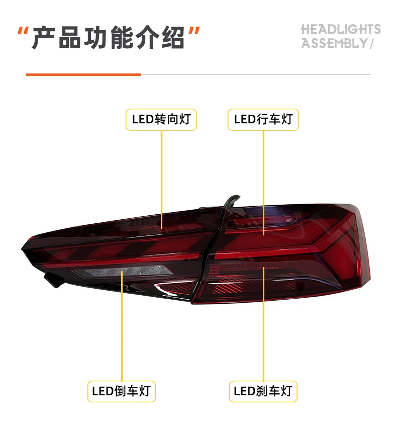 Car Lights for Audi A5 Tail lamp light 2017-2020 S5 LED Tail