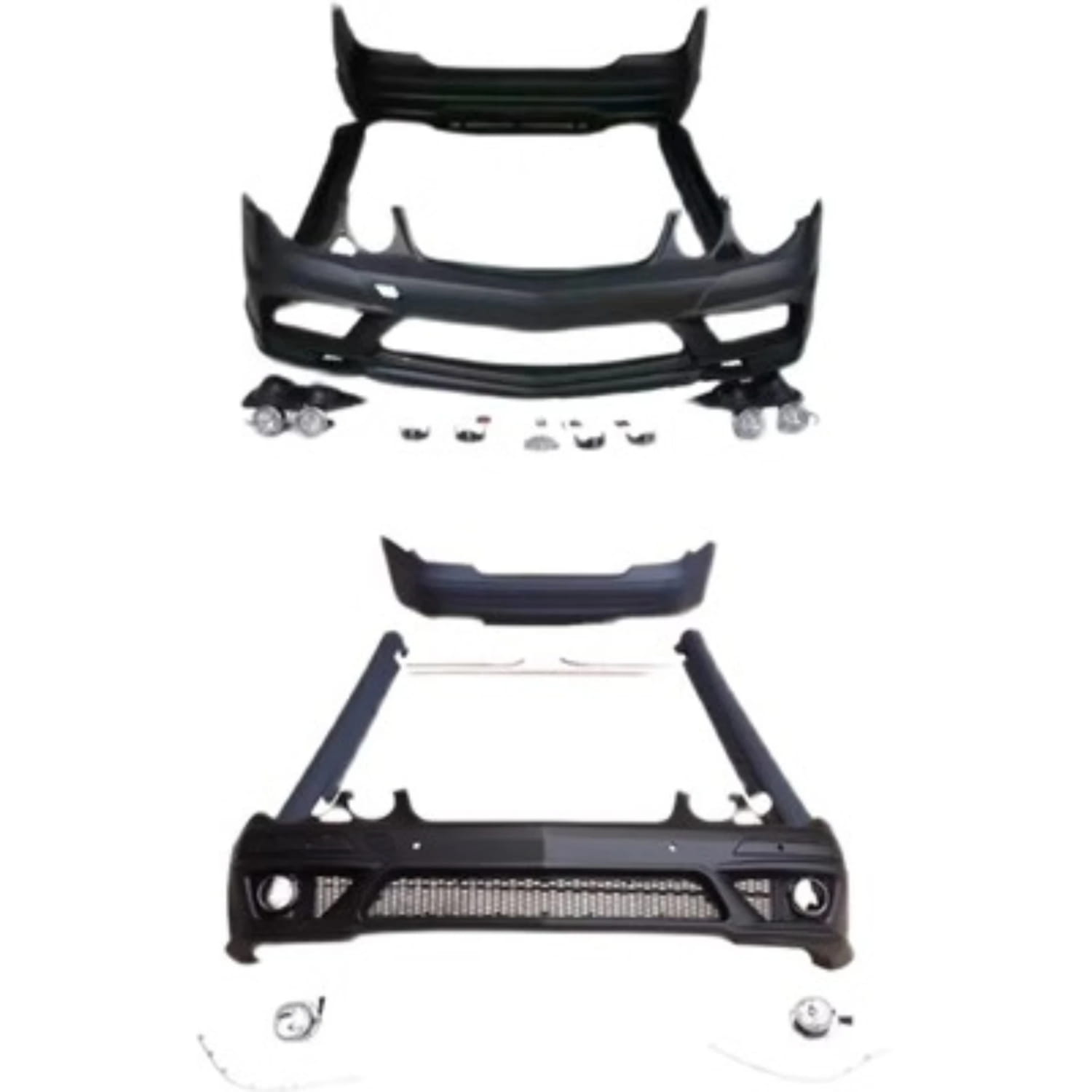 Front Rear Bumper Assembly Side Skirt Grille for Mercedes