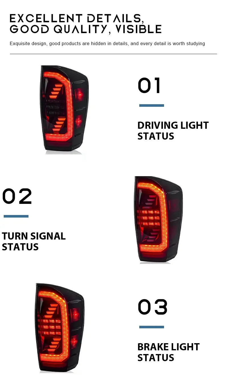 Toyota Tacoma 2015 2016 2017 2018 2019 2020 Taillight