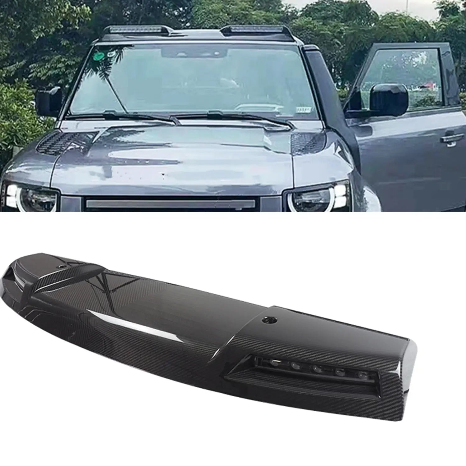 For Land Rover Defender 90 110 2020-2024 Carbon Fiber Look