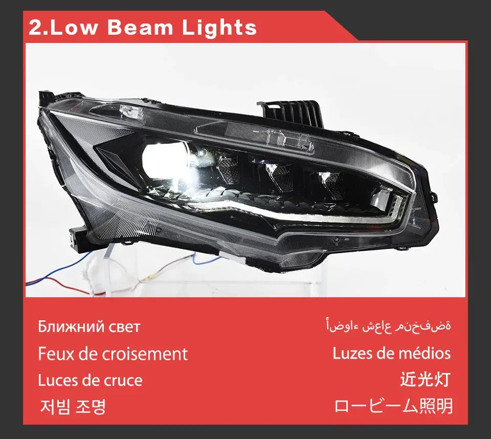 Car Lights for Honda Civic Headlights 2017-2020 LED