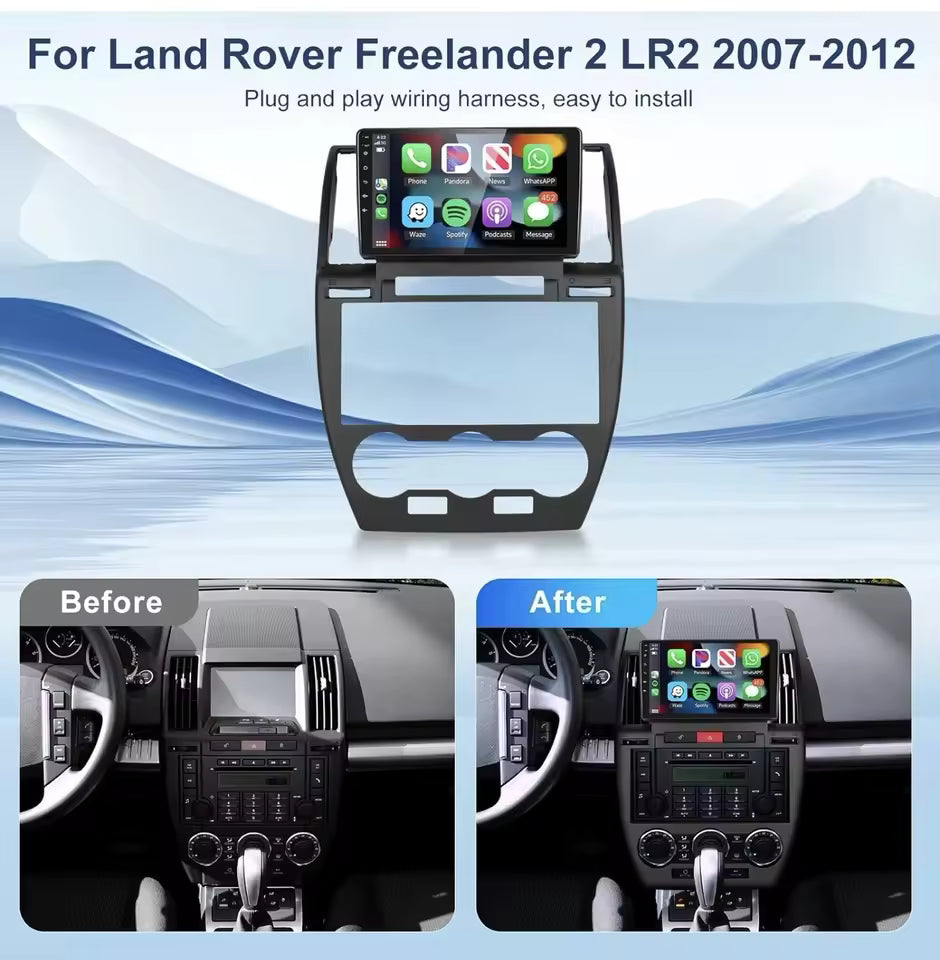9''Android15 2+64G Car Stereo Radio for Land Rover Freelander 2 2007-2012 withCarplay Android Auto WiFi Bluetooth FM/RDS SWC GPS - CAR CRAFT INDIA