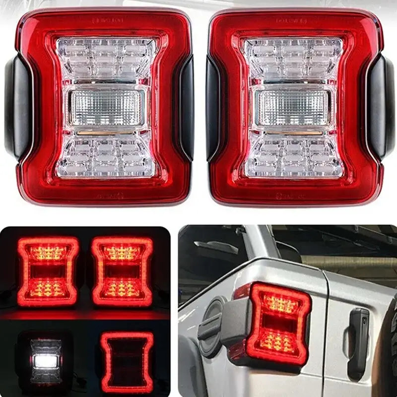 2Pcs LED Car Tail Light Rear Turn Signal Reverse Light for