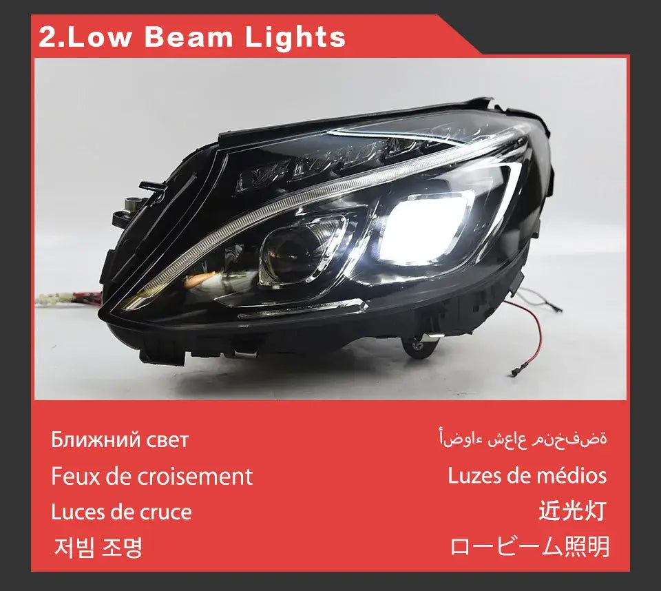 Car Styling Head lamp light for Benz W205 Headlights