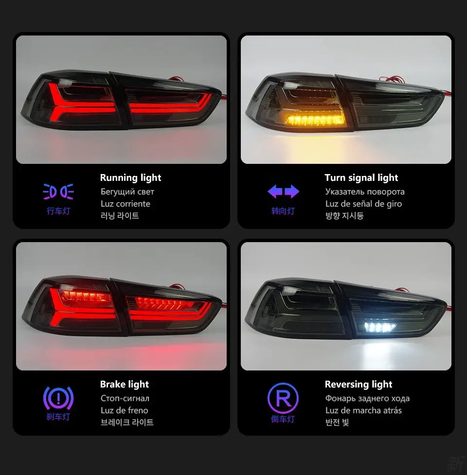 Mitsubishi Lancer Tail Lights 2008-2017 Lancer EX LED Tail