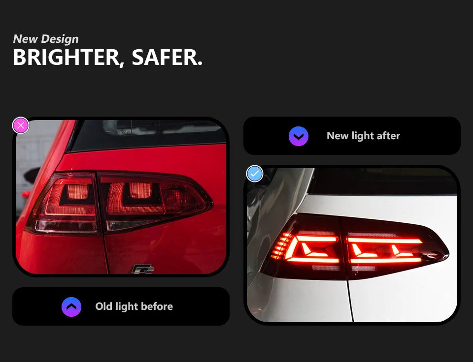 Golf 7 tail deals lights