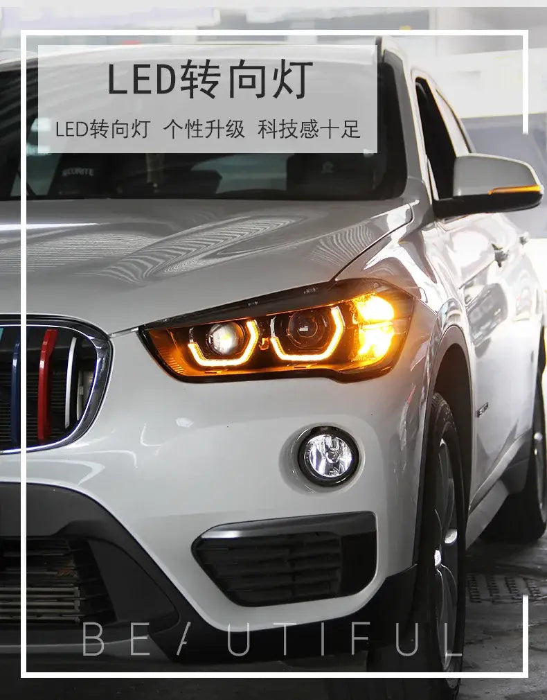 Car Styling Head lamp light for BMW X1 Headlights 2017-2020