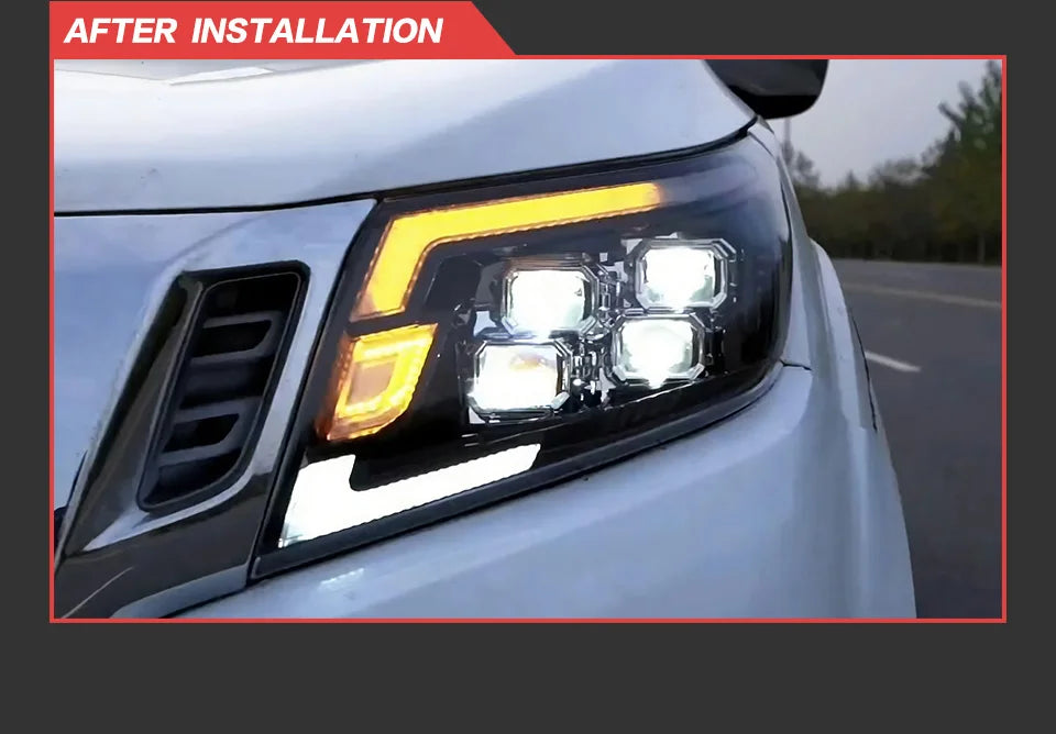 Car Styling Head lamp light for Navara Headlights 2014-2021