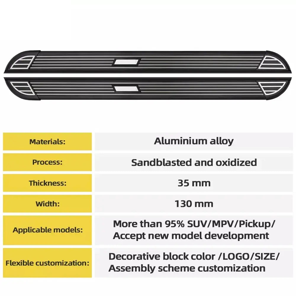 2Pcs Fits for AUDI Q7 2016-2022 Aluminum Fixed Running