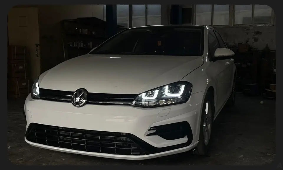 VW Golf 7 Headlights MK7 LED Headlight R-LINE Design DRL Hid