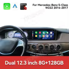 Dual 12.3 Inch Android13 For Mercedes Benz S W222 2014-2017 Carplay Car Radio Stereo Multimedia Video Player GPS Navigation Auto - CAR CRAFT INDIA