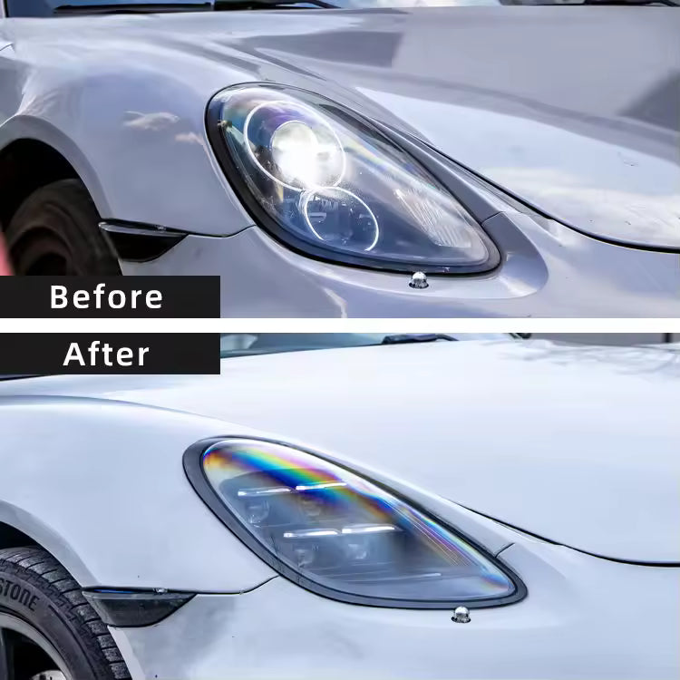Pair 2025 Matrix Style LED Headlight Assembly Upgrade for Porsche Cayman Boxster 981 2013-2015 Car Front Head Lamp - CAR CRAFT INDIA