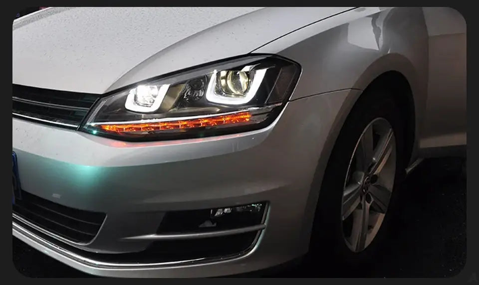 VW Golf 7 Headlights MK7 LED Headlight R-LINE Design DRL Hid