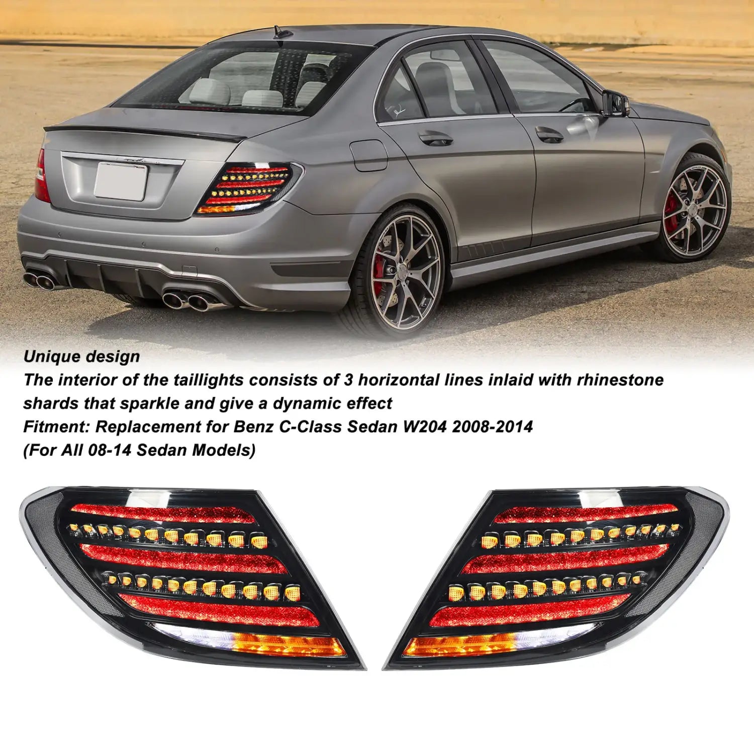 MERCEDES BENZ C CLASS W204 2007-2014 UPGRADED REAR UPGRADED