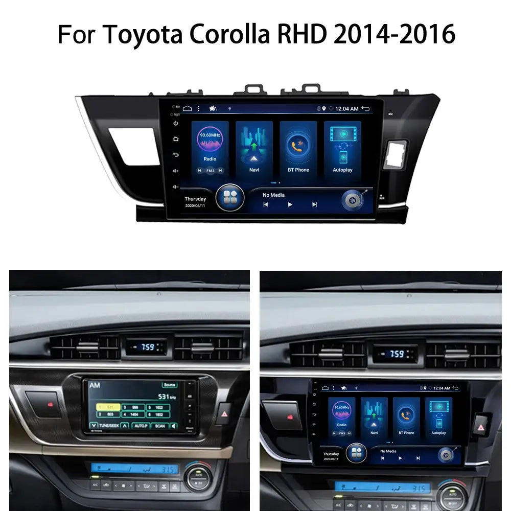 10’ Android 12 Player for Toyota Corolla Altis RHD