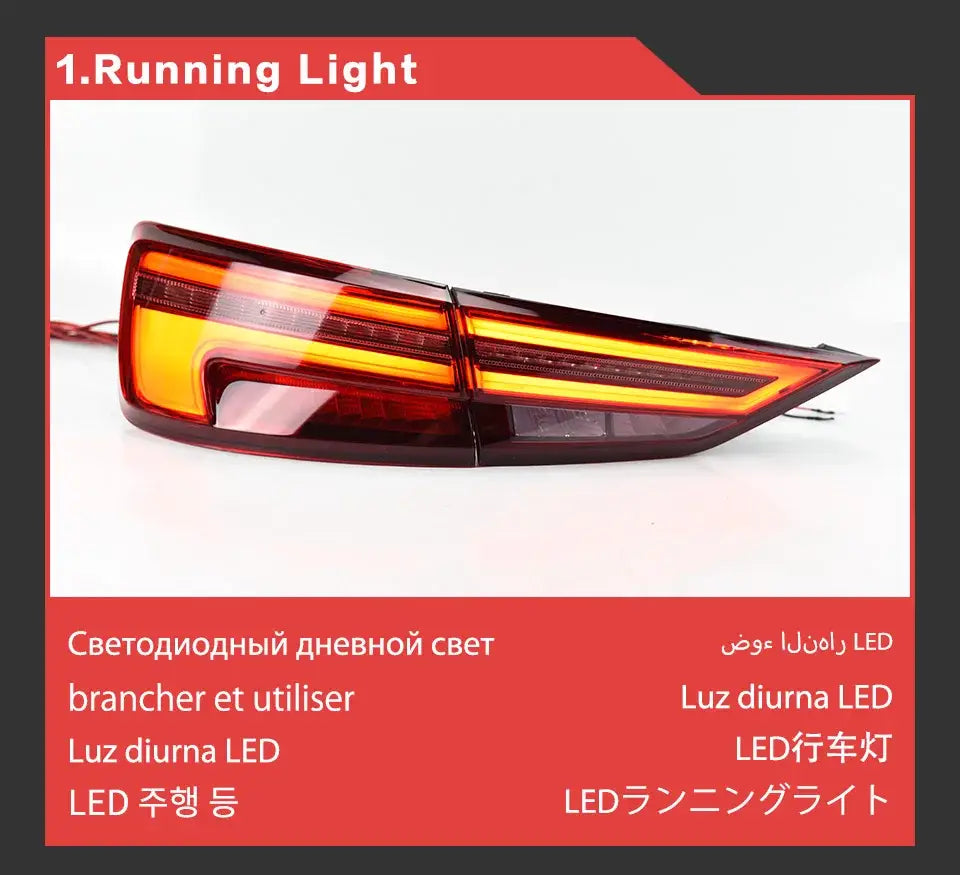 Audi A3 Tail Lights 2013-2019 A3 LED Tail lamp light LED DRL