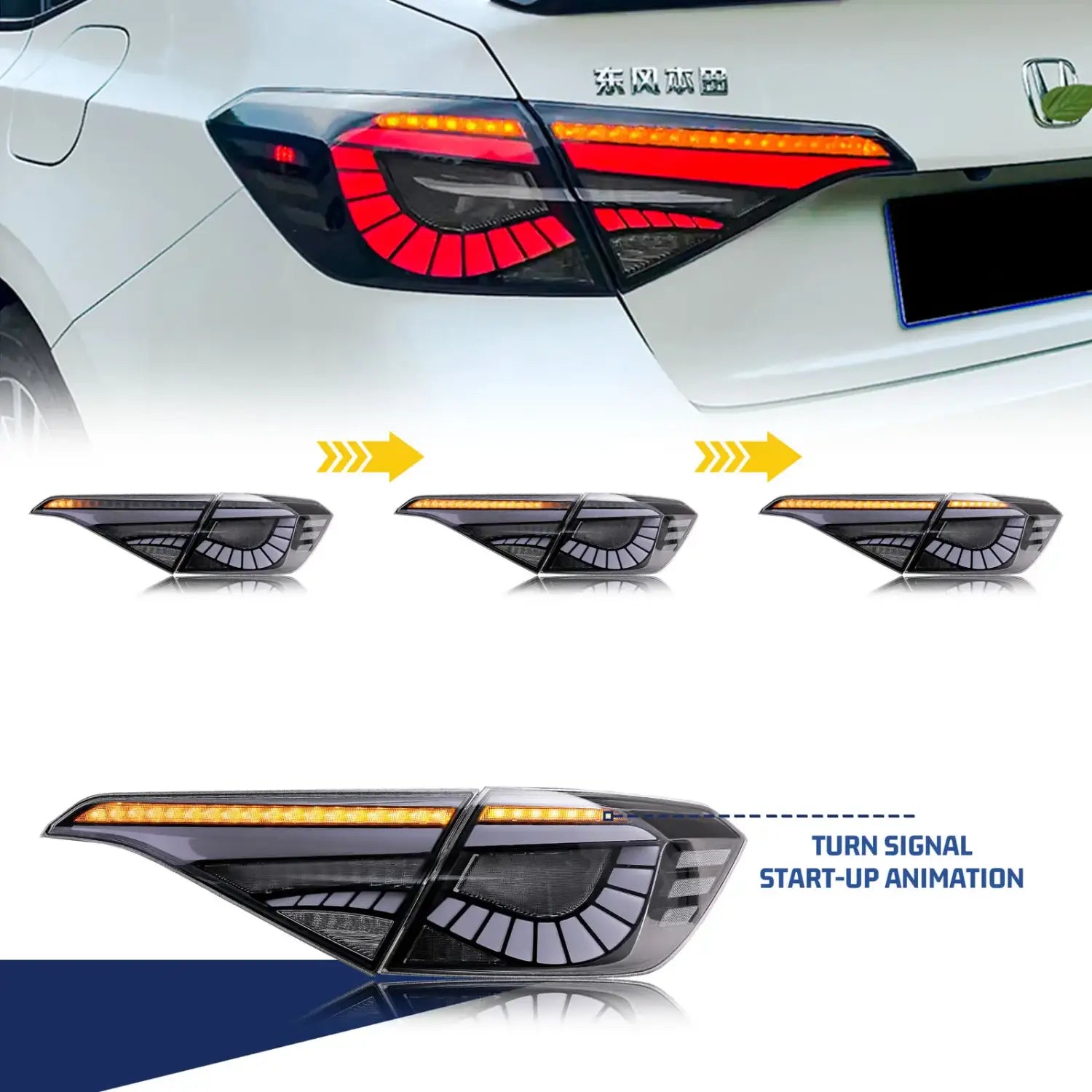 Car for Honda Civic 11Th Gen 2022 2023 Led Tail Lights Lamps
