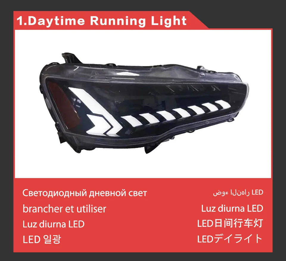 Car Styling Headlights for Mitsubishi Lancer LED Headlight