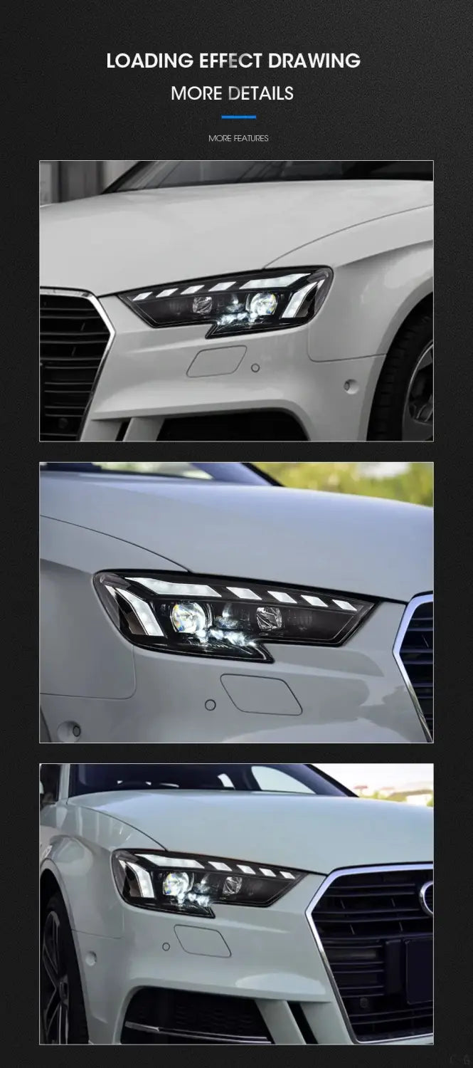 Car Lights for Audi A3 8V 2013-2021 S3 RS3 Sedan Hatchback