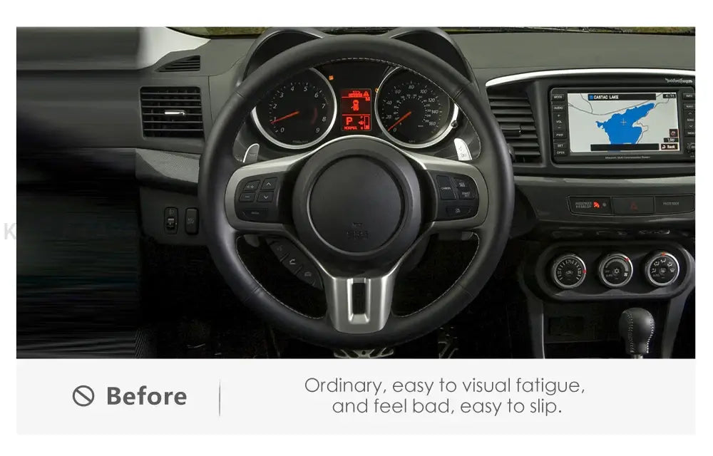 For Mitsubish-I LANCER EVO 9 10 Carbon Fiber LED Steering